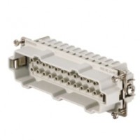 魏德米勒 固定回路插芯 HE 系列 - 16A、500V、6 - 48 針 訂貨號 1211500000 / 重載HDC HE 24 MC