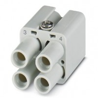 魏德米勒 固定回路插芯 HQ 系列 - 10A-40A、250V-690V、5-17 針 訂貨號 3103550000 / HDC HQ 4 FC