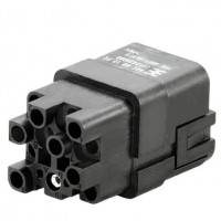 魏德米勒 固定回路插芯 HQ 系列 - 10A-40A、250V-690V、5-17 針 訂貨號 1993820000 / 連接器母插芯，12芯