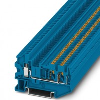 菲尼克斯接線端子  PTU 2,5-TWIN BU - 直通式接線端子  物料號(hào)：3209516