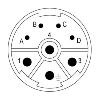魏德米勒 接插件 RockStar?ModuPlug  圓形接插件  訂貨號    1170380000 /  SAI-M23-SE-L-4/4